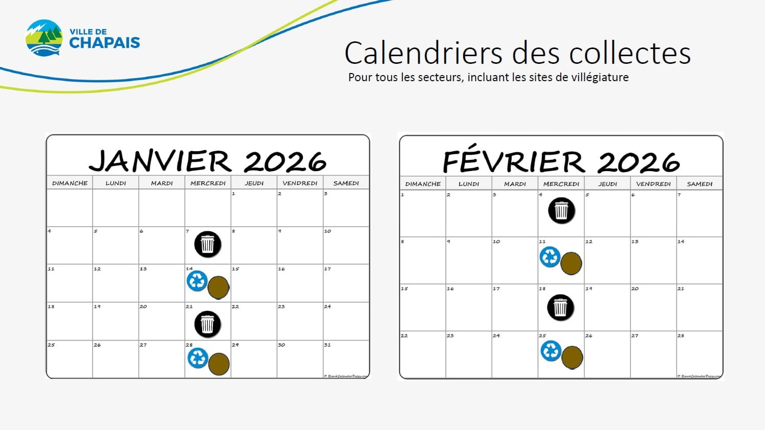 calendrier collectes