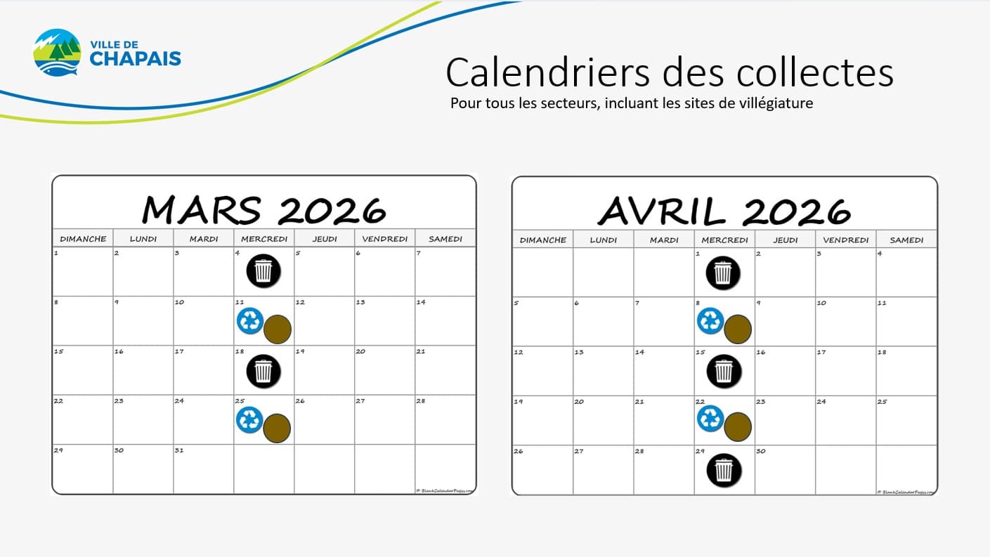 poubelle calendrier