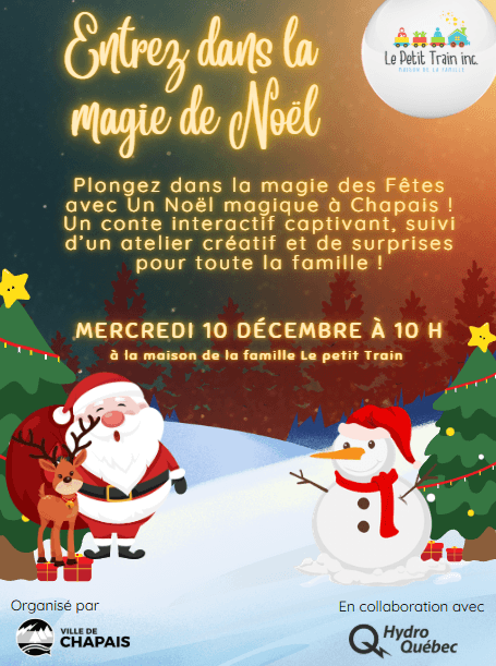 Entrez dans la magie de Noël : conte interactif et atelier créatif